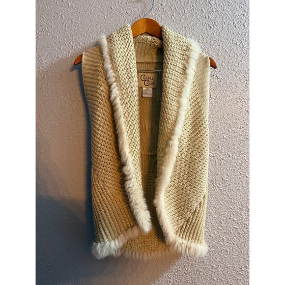 Cripple Creek 100% Rabbit Fur Vest Womens size Large - Picture 1 of 4